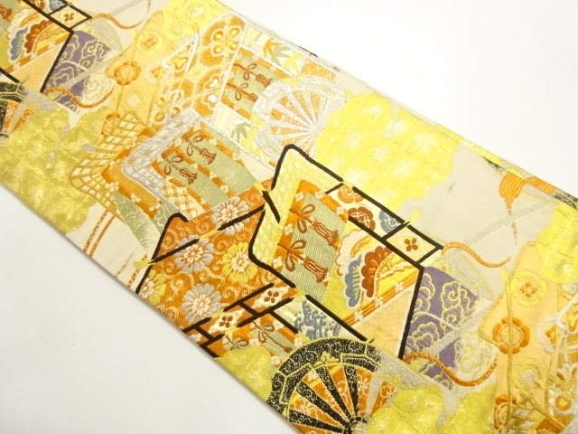  大正ロマン　御所車に松梅模様刺繍五つ紋花嫁衣装振袖2枚重ね・丸帯セット